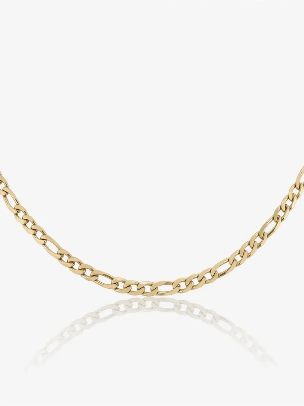 18K Gold Figaro Chain Necklace - Picture 4 of 5